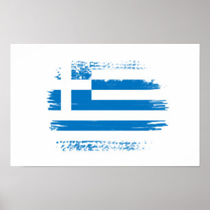 Greek flag poster