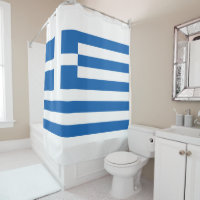 Greek Flag Shower Curtain