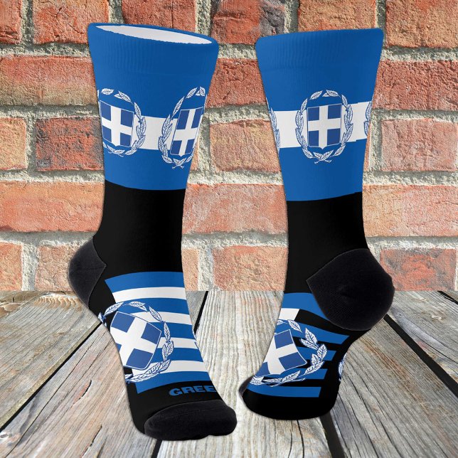 Greek Flag Socsk, Patriotic, BL Sustainable Greece Socks (Creator Uploaded)