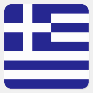 Greek Flag Square Sticker