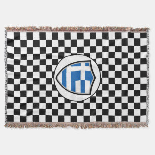 Greek flag throw blanket