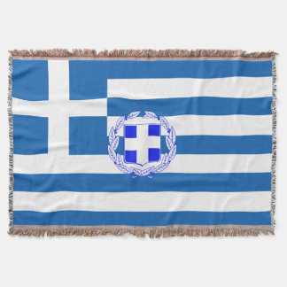 Greek flag throw blanket