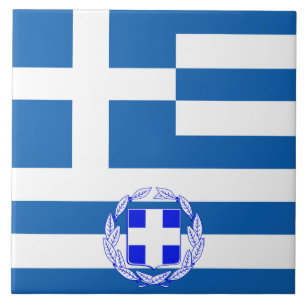 Greek flag tile