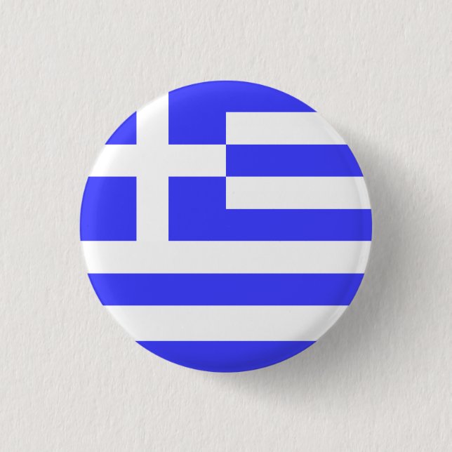 Greek Flag Total 3 Cm Round Badge (Front)