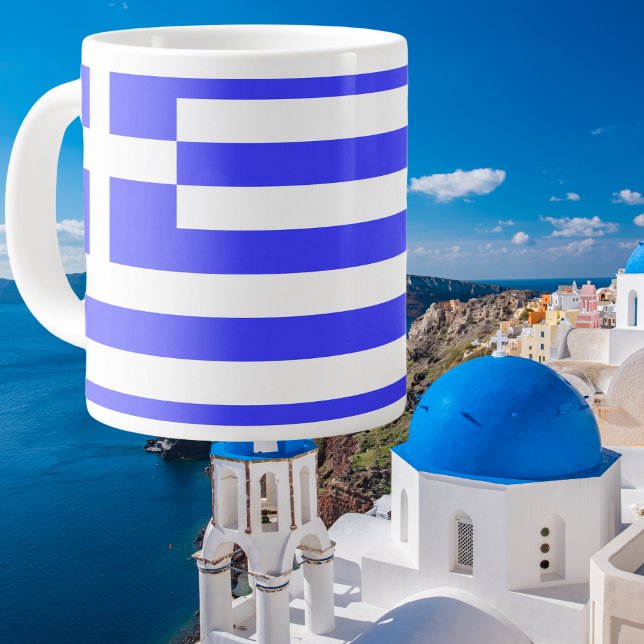Greek Flag Total Large Coffee Mug (Creator Uploaded)