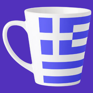 Greek Flag Total Latte Mug