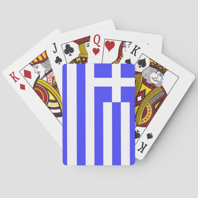 Greek Flag Totally Playing Cards (Back)