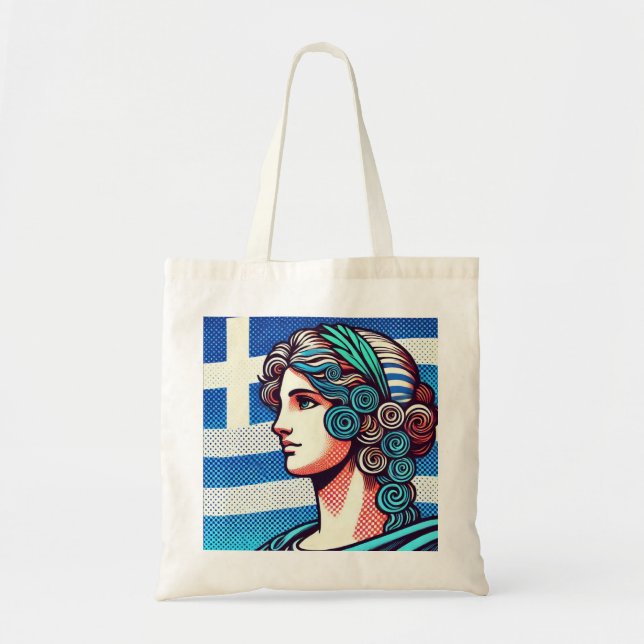 Greek flag tote bag (Front)