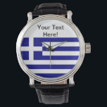 Greek Flag Watch<br><div class="desc">I hope the way I showcased this honours your flag!  I like the way this looks!  Feel free to customise this to meet your needs!  Thanks for stopping by and have a wonderful day!</div>