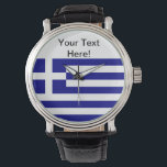 Greek Flag Watch<br><div class="desc">I hope the way I showcased this honours your flag!  I like the way this looks!  Feel free to customise this to meet your needs!  Thanks for stopping by and have a wonderful day!</div>