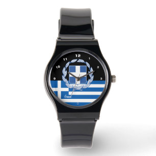Greek Flag watch, Emblem, Greece /sports Watch