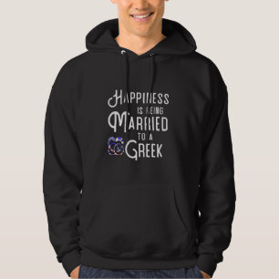 Greek Flag Wedding Rings Heart Marriage Greece Hoodie