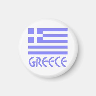 Greek Flag & Word Greece Magnet