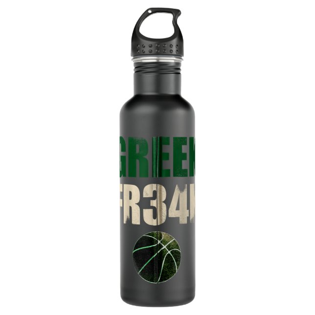 GREEK FR34K Milwaukee Wisconsin Basketball Champio 710 Ml Water Bottle (Front)