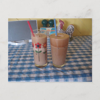 Greek frappe for two postcard