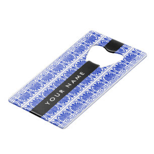 Greek Fret Arabesque Blue, Your Name, Personalise