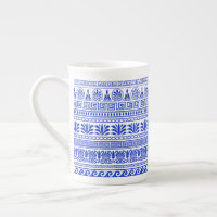Greek Fret, Mediterranean Pattern, Blue