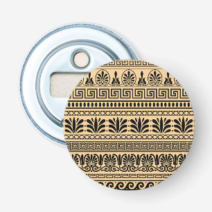Greek Fret, Mediterranean Pattern, Brown Bottle Opener