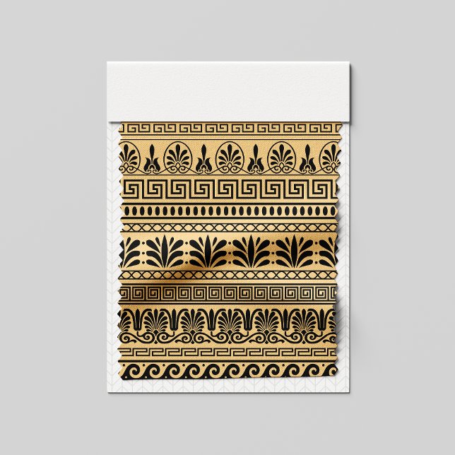 Greek Fret, Mediterranean Pattern, Brown Fabric (Creator Uploaded)
