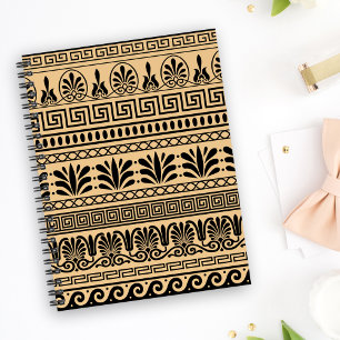 Greek Fret, Mediterranean Pattern, Brown Planner