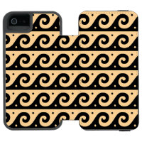 Greek Fret, Mediterranean Wave Pattern, Brown