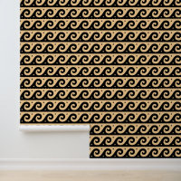 Greek Fret, Mediterranean Wave Pattern, Brown