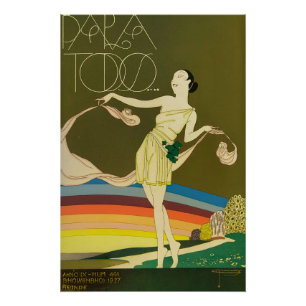 Greek Girl Vintage Art Deco Woman Poster – 1920s