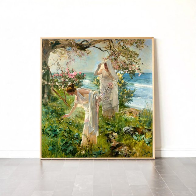 Greek girls on the shore by Joaquín Sorolla Poster (Creator Uploaded)