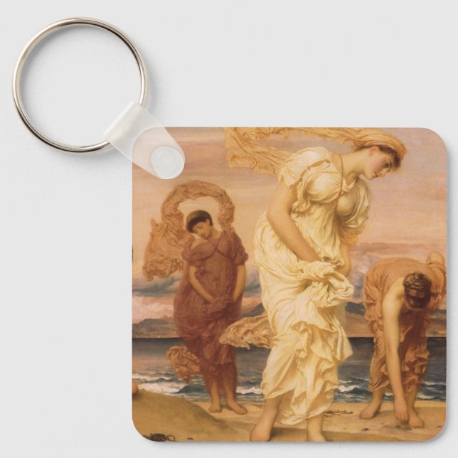 Greek Girls Picking Up Pebbles By Lord Leighton Key Ring (Front)