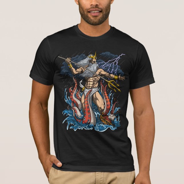 Greek God Poseidon T-Shirt (Front)