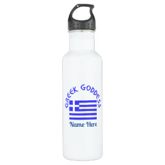 Greek Goddess and Flag of Greece Personalized 710 Ml Water Bottle