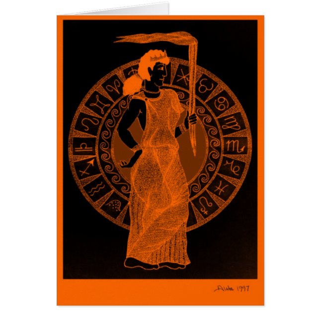 Greek Goddess in 'Black Figure Pottery' Style (Front)