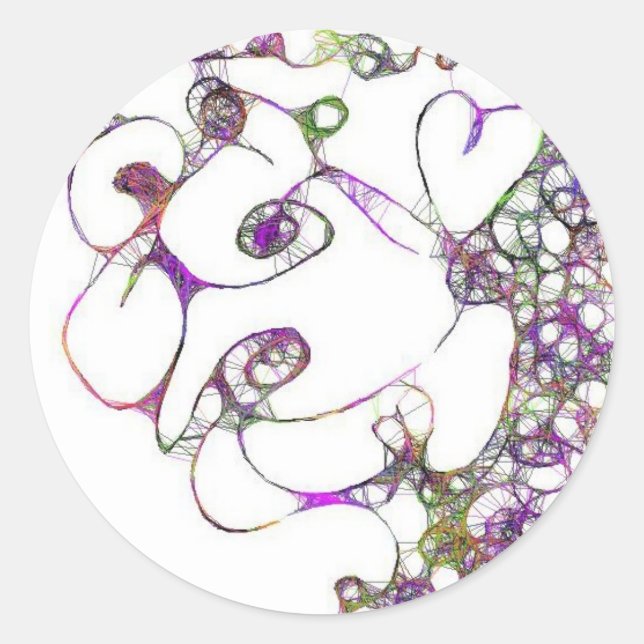 Greek Godess with Two Faces Classic Round Sticker (Front)