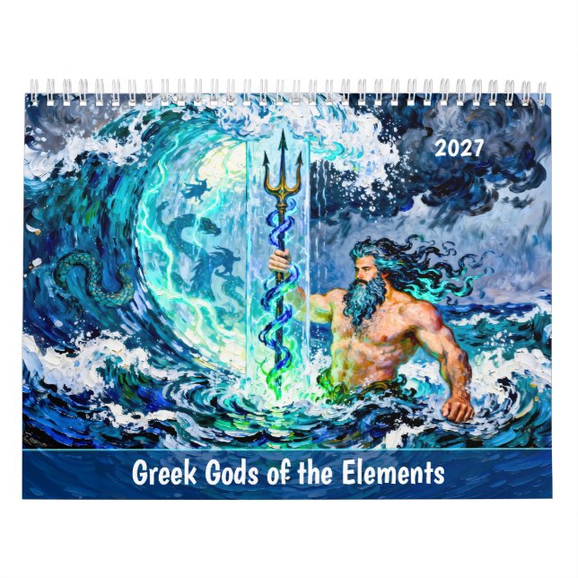 Greek Gods of the Elements – Mythic Powers Through Calendar (Cover)