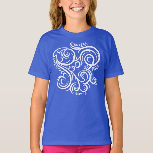 Greek Gods of Wind Abstract T-Shirt (Front)