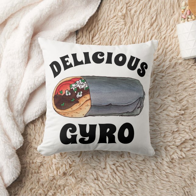 Greek Gyro Pita Meat Sandwich Mediterranean Food Cushion (Blanket)