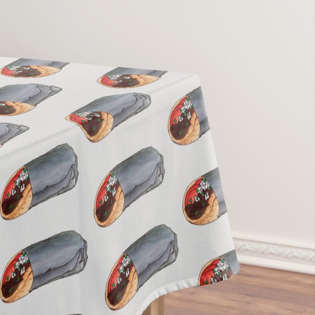 Greek Gyro Pita Meat Sandwich Mediterranean Food Tablecloth (In Situ)