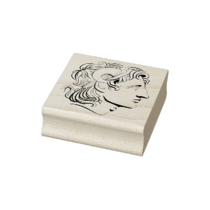 Greek head art stamp