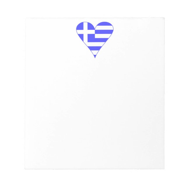 Greek Heart Flag Funky Notepad (Front)