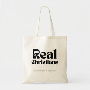 Greek Hebrew Bible Tote Bag Funny Christian