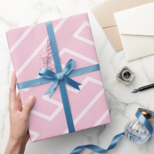 Greek Inspiration Geometric Lines Blush Pattern Wrapping Paper