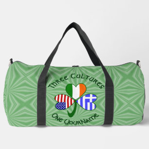 Greek Irish American Flags Shamrock Personalised Duffle Bag