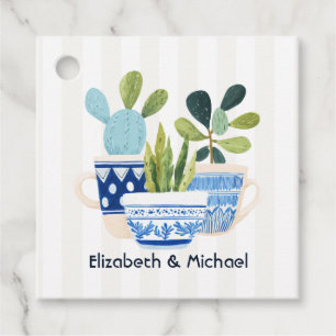 Greek Island Blue Pottery Mediterranean Wedding Favour Tags