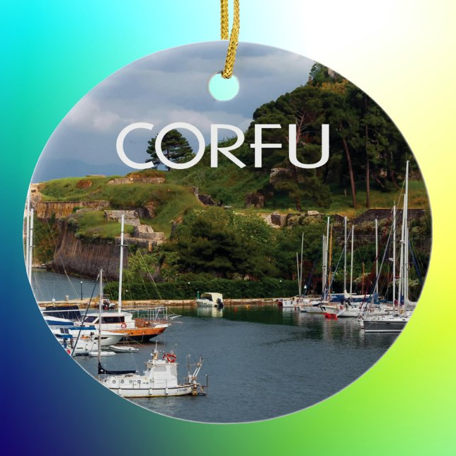 Greek Island of Corfu Photo Ceramic Tree Decoration (Creator Uploaded)