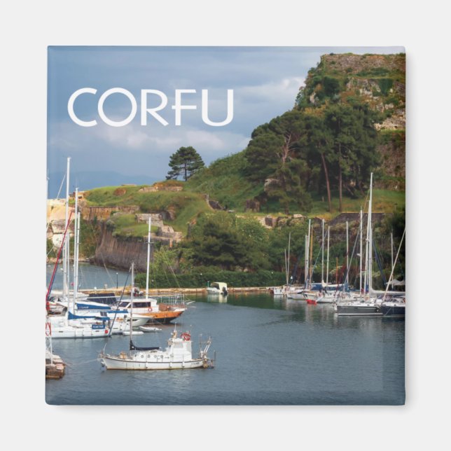 Greek Island of Corfu Photo Magnet (Front)