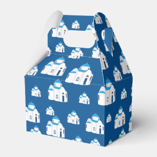 Greek Island Santorini Blue Dome Church  Favour Box