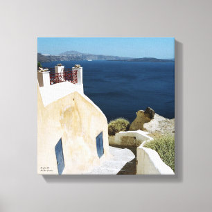 Greek island Santorini canvas Print