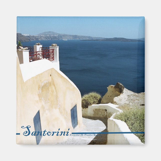 Greek island-santorini magnet (Front)
