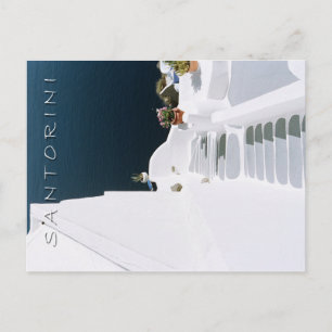 Greek island santorini postcard