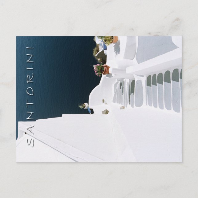 Greek island santorini postcard (Front)